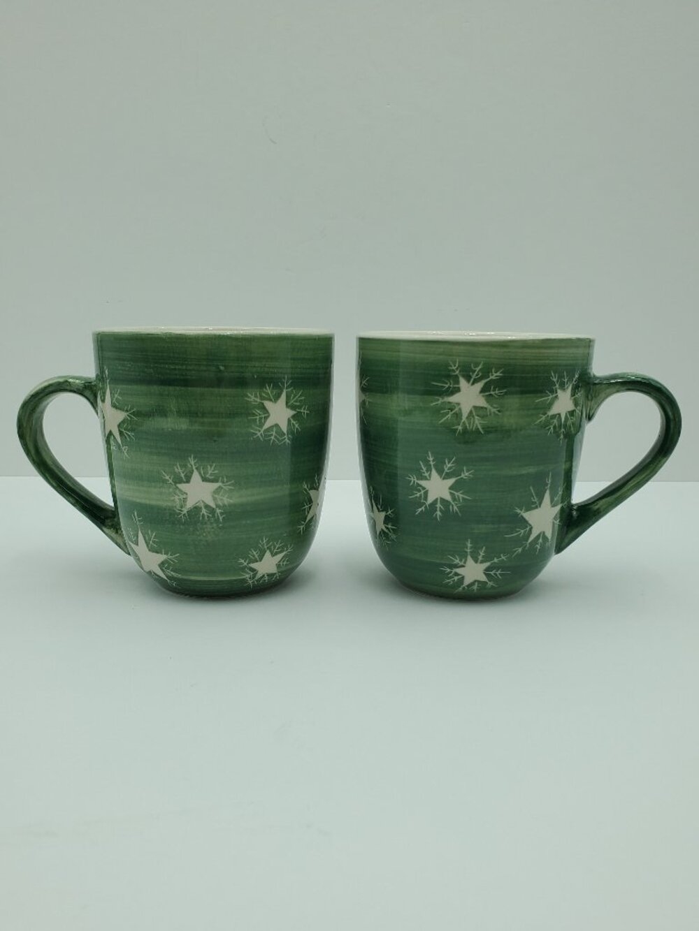 Mulberry Home Collection Green Star Mugs Genmert Star Swirl Mugs